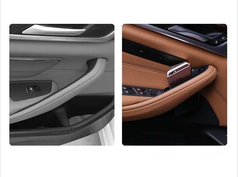 Flocking Car Front Door Armrest Storage Box Holders For BMW 5 Series G30 530I 2018-2020 Replacement Stowing Tidying Storage Boxe