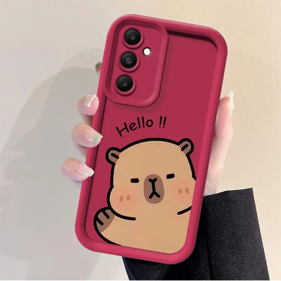 Capybara Phone case for Samsung Galaxy A10s A20s A30 A50s A03 A04 A04e A04s A05s A06 A11 A15 A16 A12 A13 A14 4G 5G