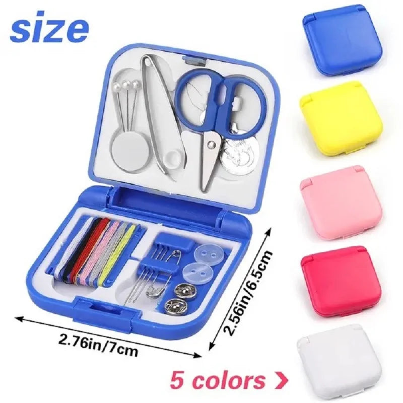 Square Mini Sewing Kits Household Sewing Kit DIY for Traveller Beginner Sewing Supplies