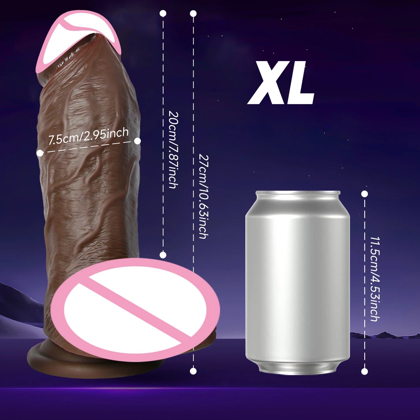 Huge Thick Dildo Realistic Silicone Strong Suction Cup for Hands-Free Anal Play G-spot Giant Dildos Anal Sex Toys for Women Men