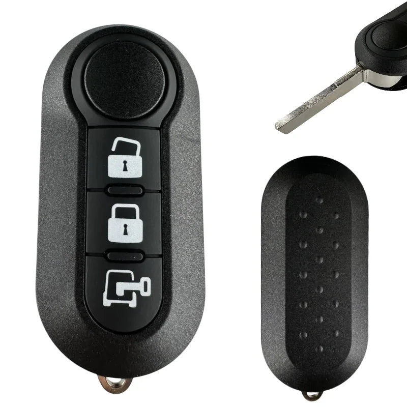 Good Quality For Fiat 500 Panda Punto Bravo 3 Buttons  Car Key Remote Control Shell Blank Case Housing Fob Keyless SIP22 Blade