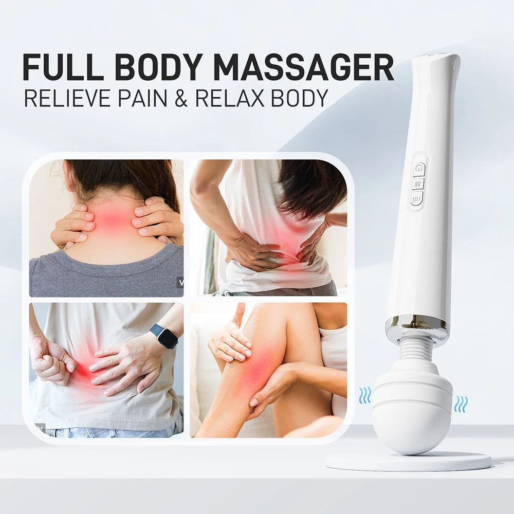 Powerful Magic Wand Vibrator for Women Big AV Body Massager G Spot Clitoris Stimulator USB Charging Adult Sex Toys for Woman
