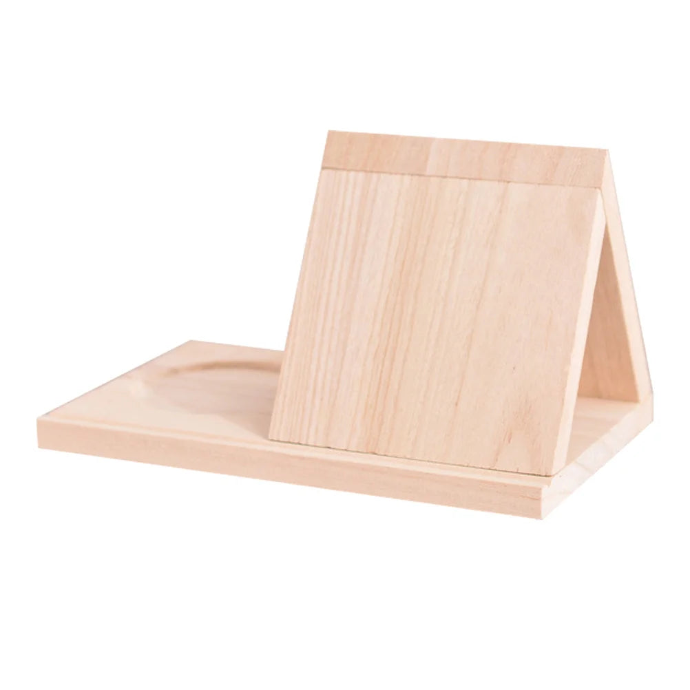 Triangle Wood Book Stand Minimalist Bookshelf Freestanding Book Holder Storage Organizer for Books Home Shelf for Books