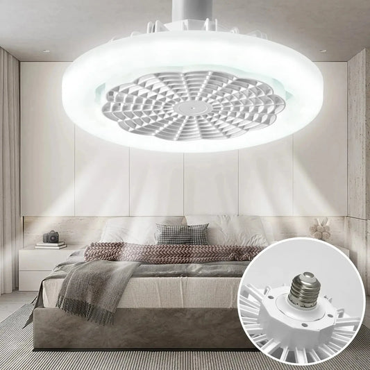 E27 Ceiling Fan with Remote Control and 3-speed AC85-265V Lighting Converter Base for Bedroom and Living Room Lighting