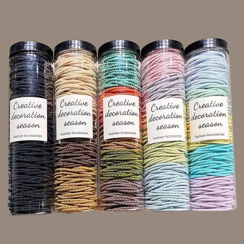 100/200pcs/lot women Hair bands Solid Color Elastic Rubber Band Hair band Headband Scrunchie Hair Accessories for girl women