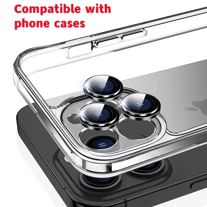 Camera Lens Protector for IPhone 15 14 Pro Max Metal Ring Protective Glass for IPhone 11 12 13 Pro Max Mini Camera Lens Glass