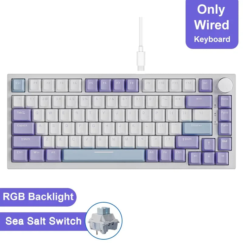 Ajazz AK820/AK820Pro gaming mechanical keyboard Bluetooth 5.1/Wireless/wired c custom keyboard with heat exchange sealed button