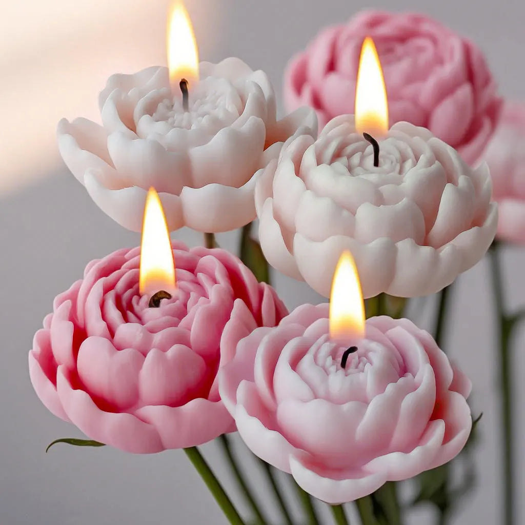 3D Lotus candle silicone mold Lotus seed flower candle mold Peony flower rose candle silicone mould Resin mold cake molds
