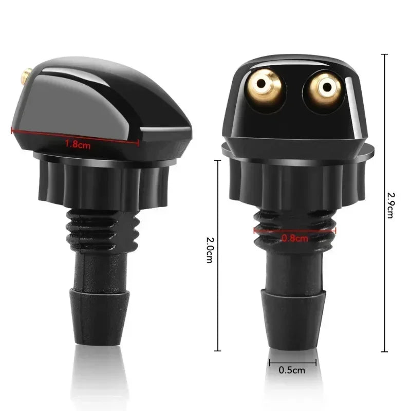 Car Dual Holes Windshield Washer Car Windshield Wiper Washer Spray Nozzle Fits Most Car Models Nozzle Wiper Water Spray Jet