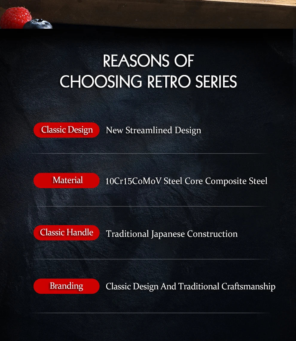 HEZHEN 5.5 Inches Utility Knife Stainless Steel Kitchen Cooking Knives Rosewood Handle With Gift Box Three-layer Composite Steel