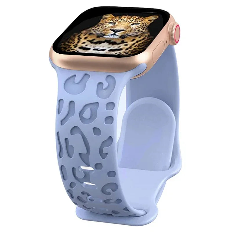 Engraved Silicone strap For Apple Watch Band 42mm 44mm 45mm 41mm 49mm 40mm bracelet correa iwatch Series 8 9 SE 7 6 5 4 3 Ultra