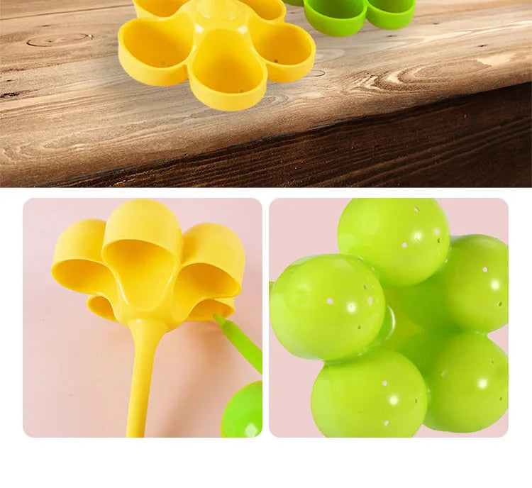 5 Hole Silicone Egg Cooker High Temperature Resistant Steamed Egg Tray Food Grade Complementary Food Tools