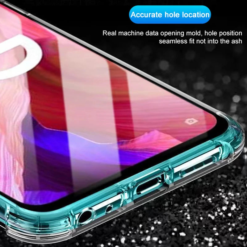 Thickened Airbag Shockproof Clear Soft Tpu Phone Case For Redmi Note 13 case 5G Transparent Cover cases For Xiaomi 13 pro plus