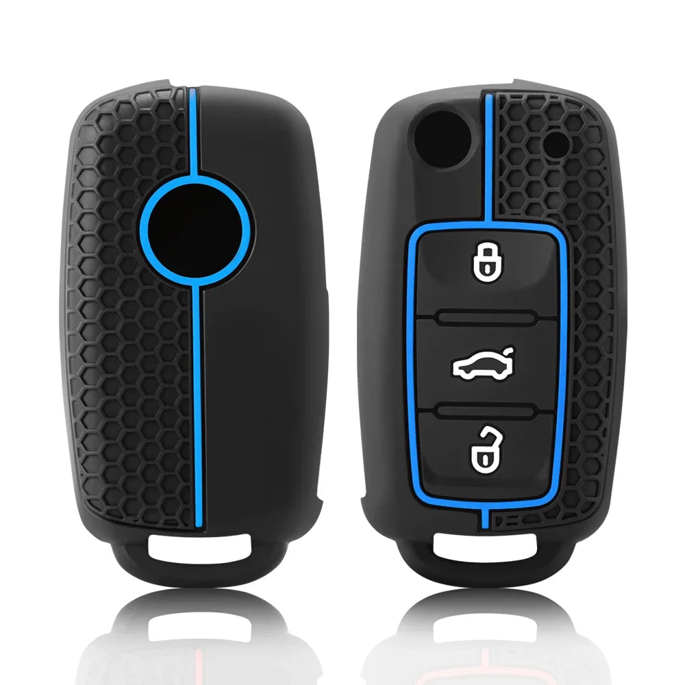 Fashion Silicone Car Key Cover For VW Volkswagen Polo Tiguan Passat B5 B6 B7 Golf 4 5 6 MK6 Jetta Lavida Skoda Octavia Seat