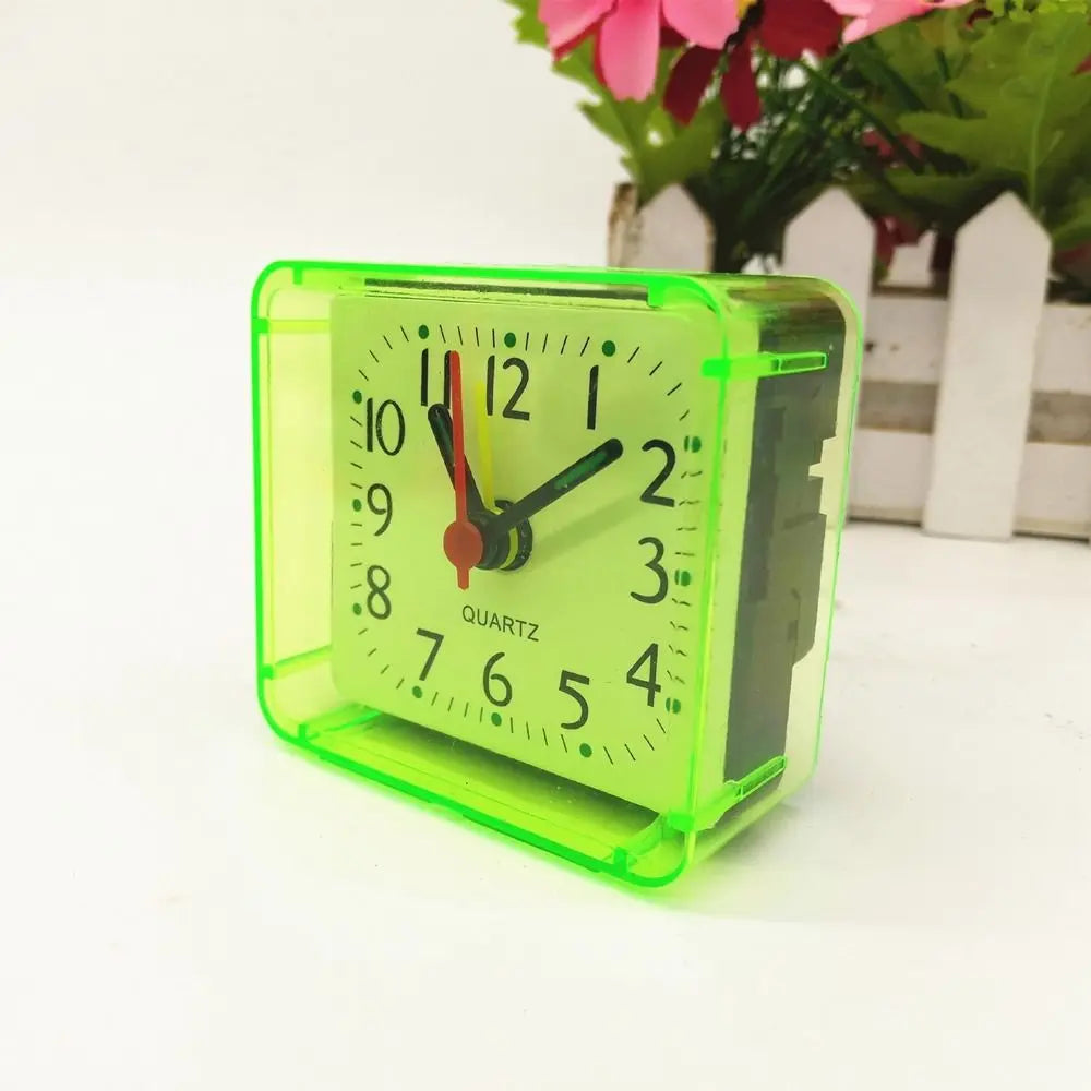 Mini Table Mute Clock Square Jelly Color Creative Alarm Clock