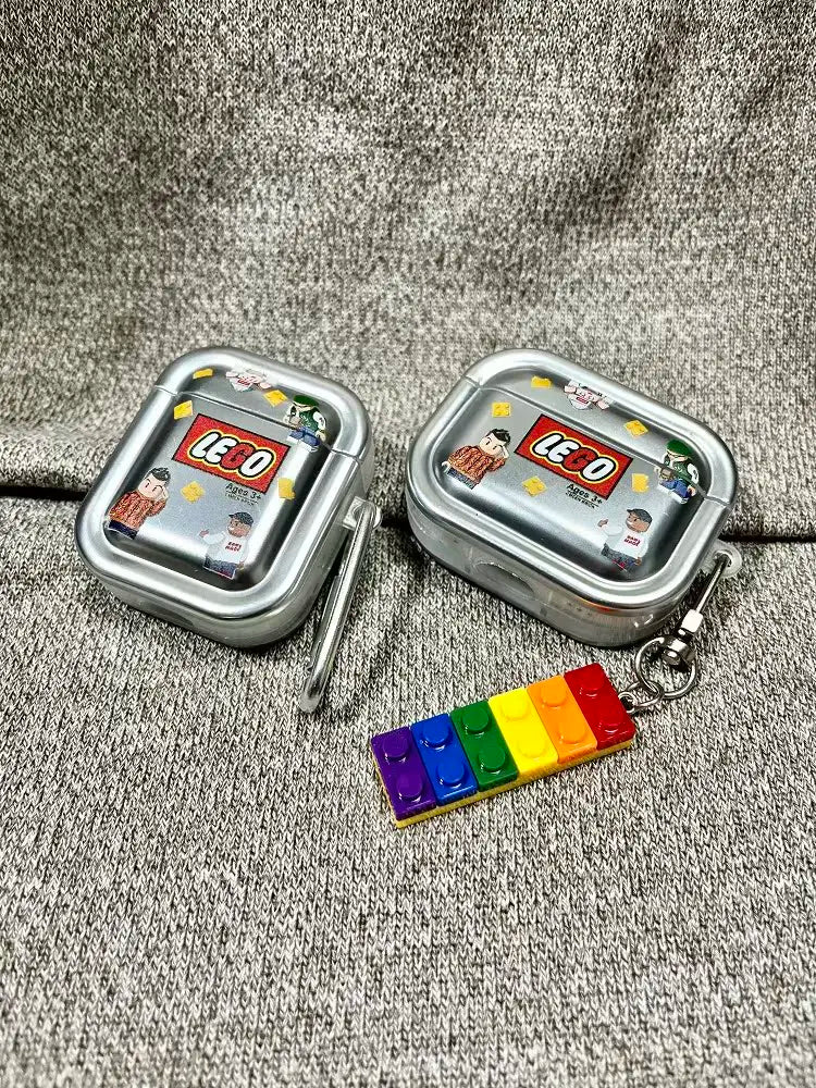 Plating Building Block Airpods4 Protective Cover Airpodspro2 Protective Case Airpods3 Apple Headphone Airpods2 Protective Case