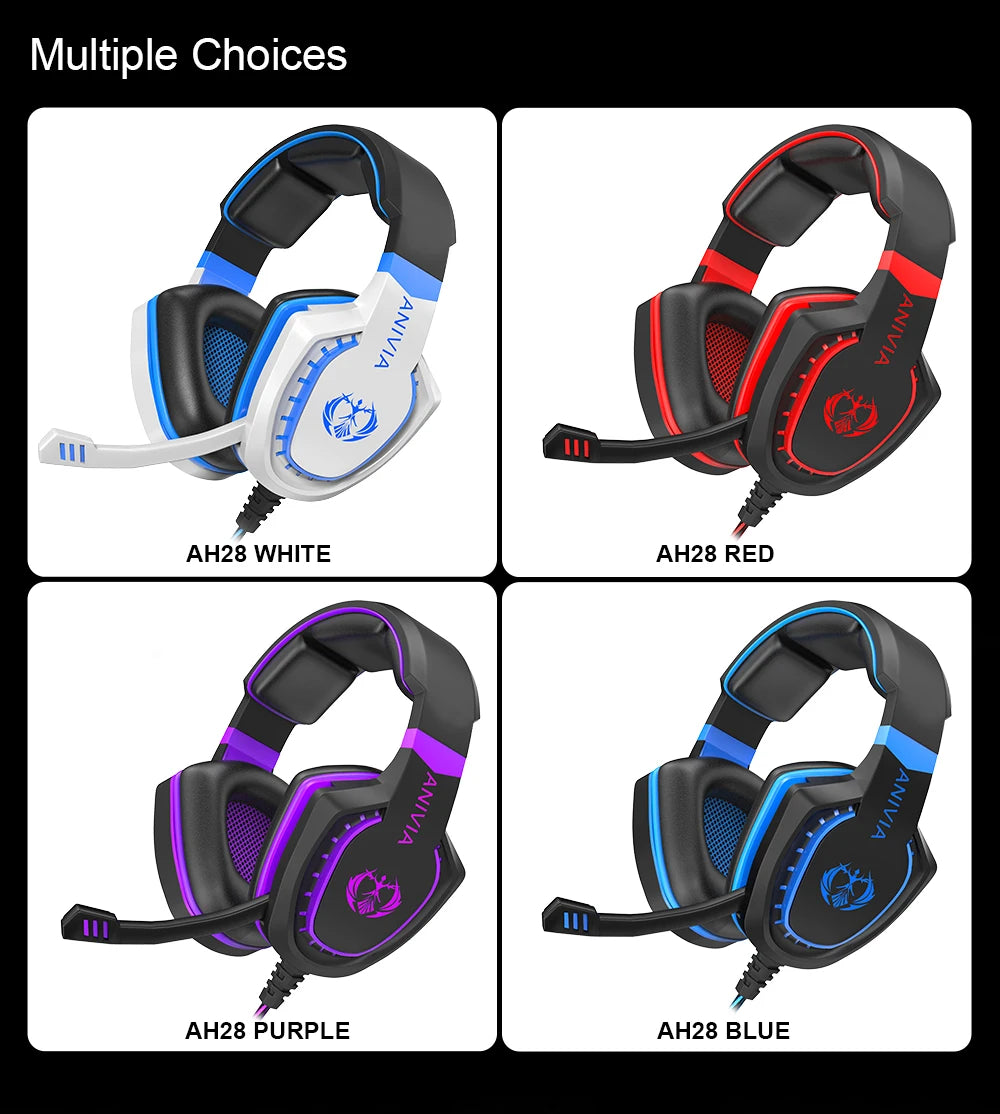 Headphones wired Gaming Headset Noise Isolating Overear Headphone with Mic.Volume Control Bass Surround for PC PS4 PS5 XBOX