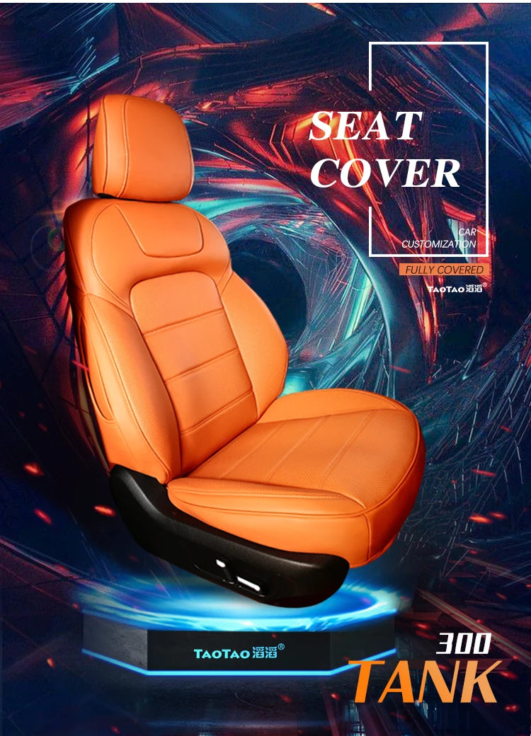 Custom Car Seat Covers Full Set Leather For Tank 300 2021 2022 2023 2024 Auto Interior Styling Protector Accesories Styling