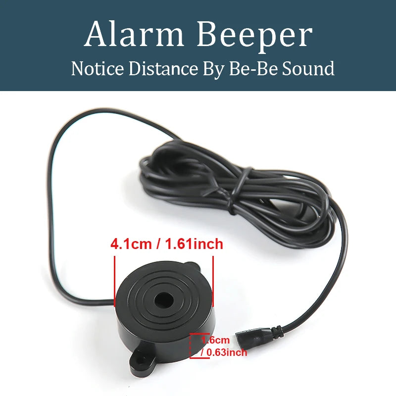Sinovcle Car Parking Sensor Parktronic 4 Sensors 22 mm With Buzzer Reverse Backup Radar Buzzer System 8 Colors 12V