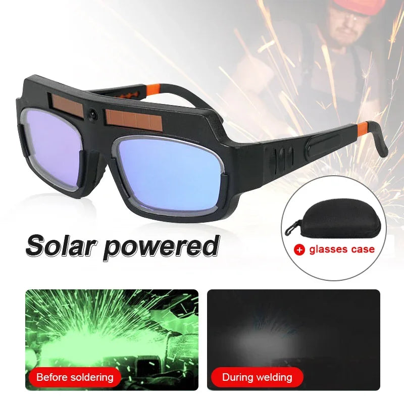 Anti-glare Automatic Darkening Dimming Welding Glasses Set Argon Arc Welding Glasses Welder Eye Protection Goggles Tools