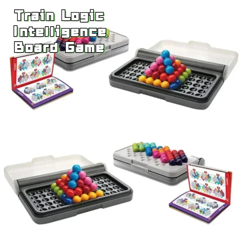 3D Bead Puzzle Training Logic Intelligence Board Game Classic Pyramid Pearls Kids Toys Gifts Concentration Challenge IQ Gifts