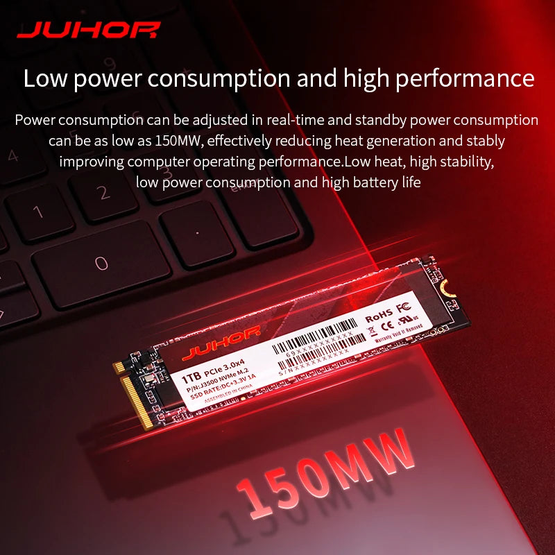 JUHOR M.2 NVMe PCIe3.0 Ssd Hard Disk 512GB 1T 2T M.2 NVMe SSD Internal Hdd Solid State Drive For Desktop PC Laptop