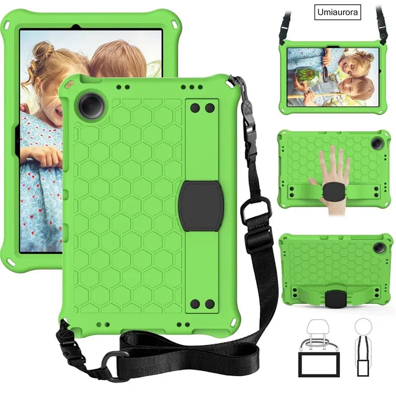 For Samsung Tab S5E S6 Lite 10.4" A7 A8 A9+ A11 Plus SM-X230 SM-X210 X130 T500 T510 Shockproof Stand Strap Tablet Case EVA Funda