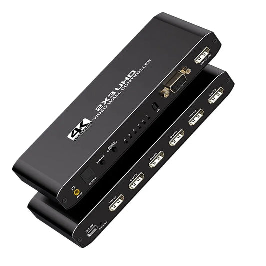 2x3 HDMI Video Wall Controller 4K HDMI Video Screen Wall Stitching Processor 2x3 1x2 1x4 1x3 2x1 3x1 4x1 6 TV Splicing Display