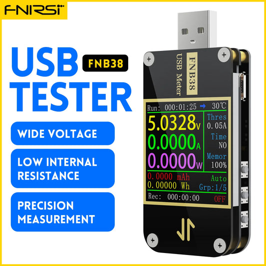 FNB38 Current And Voltage Meter USB Tester QC4+ PD3.0 2.0 PPS Fast Charging Protocol Capacity Test
