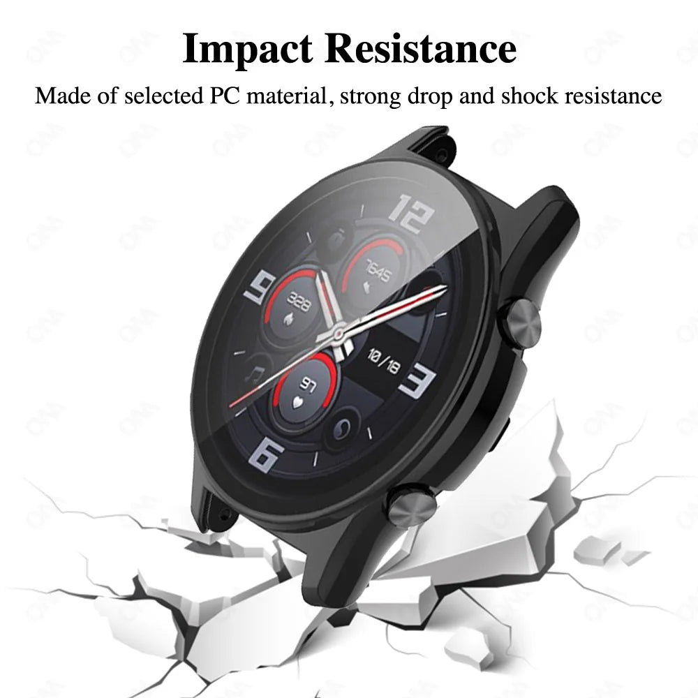 PC Hard Screen Protector Case for Huawei Honor Watch GS3 GS 3 Anti-scratch Protection Cover With Tempered Glass Case Accessories
