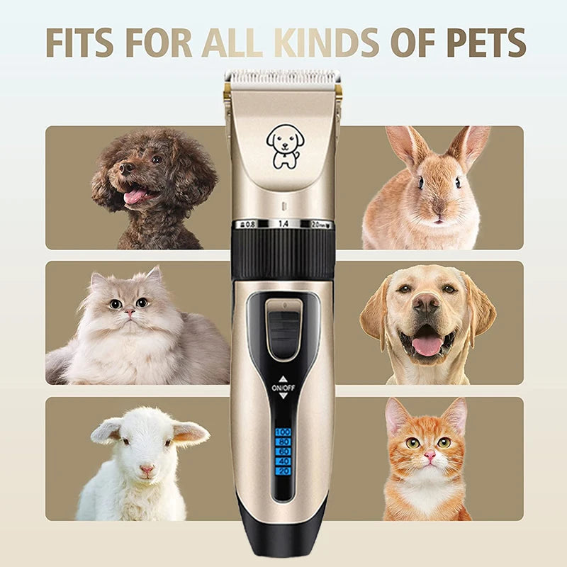 Dog Clipper Dog Hair Clippers Grooming (Pet/Cat/Dog/Rabbit) Haircut Trimmer Shaver Set Pets Cordless Rechargeable Professional