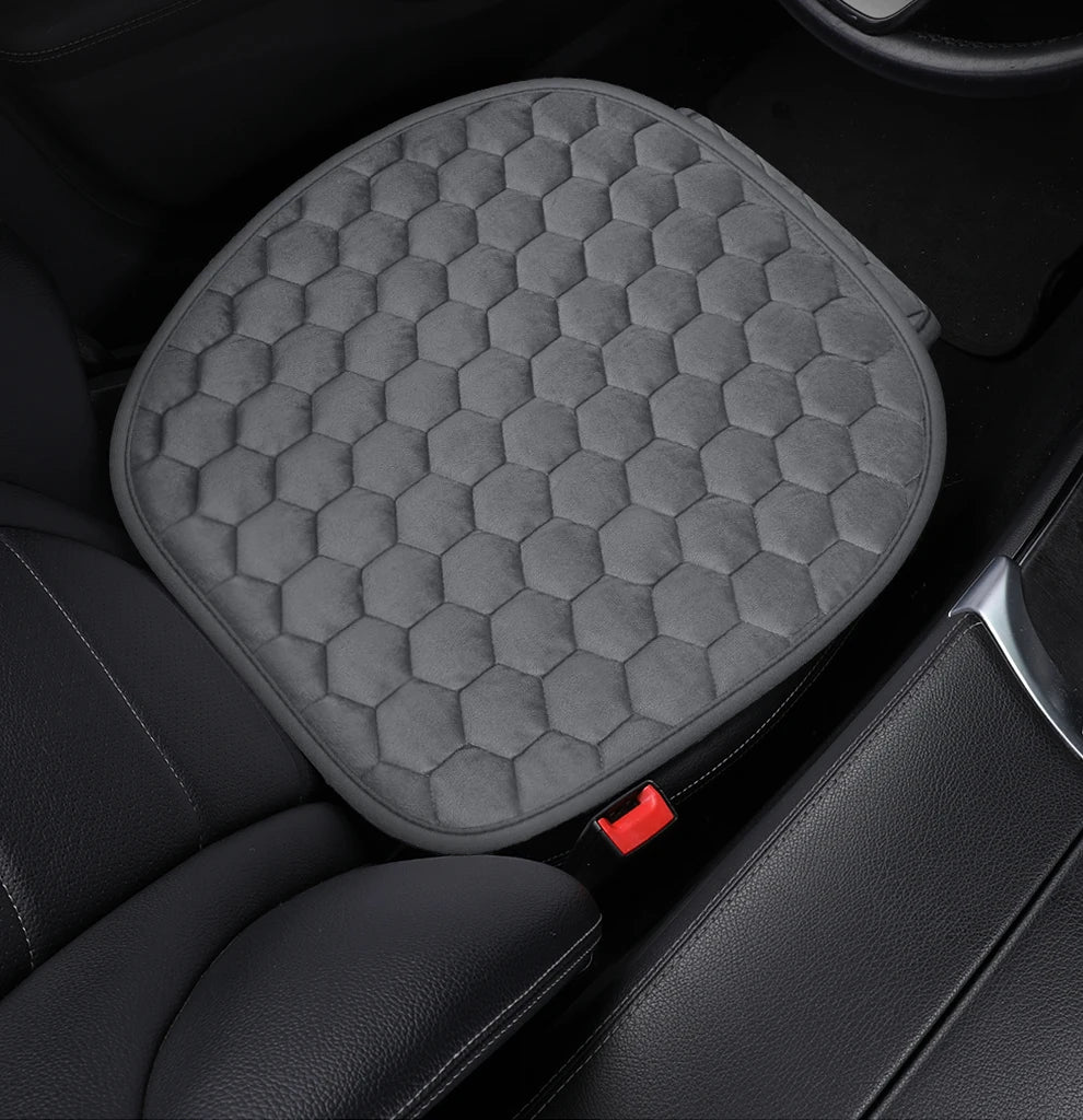 Winter short plush car single piece seat cushion thickened warm front single seat square cushion rear row long cushion