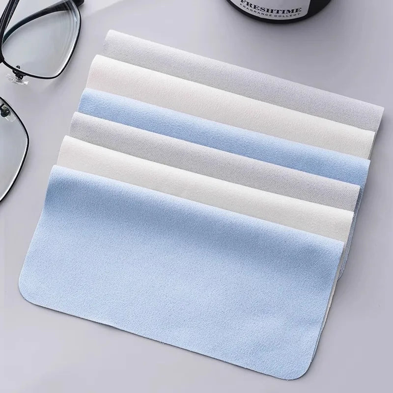 Microfiber suede material for eyeglass cloth.
