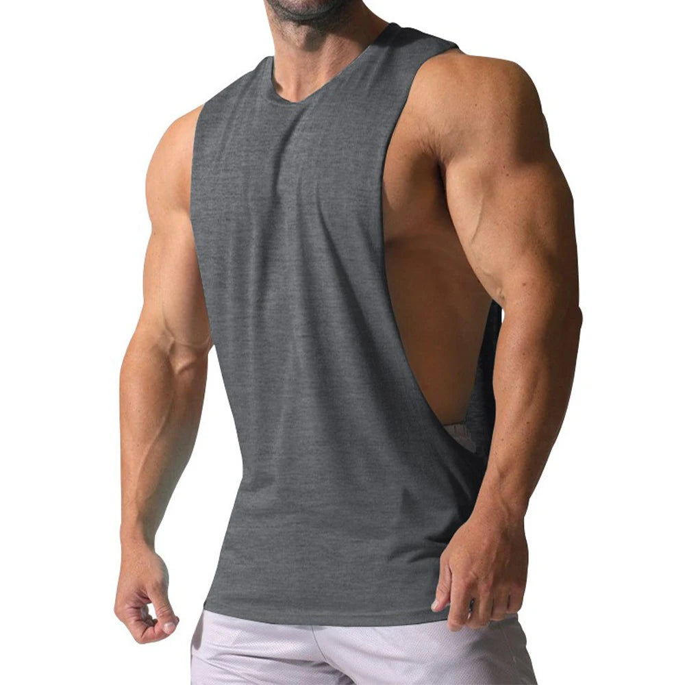 3-Piece Men's Sports Tank Top Solid Color Simple Sleeveless Slim Vest Men Quick Dry Fitness Basketball Running Training T-shirt
