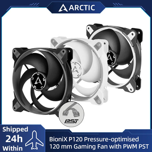 ARCTIC BioniX P120 120mm Gaming Case Fan with PWM Sharing Technology (PST), Pressure-optimised, Quiet Motor, Speed：200-2100 RPM