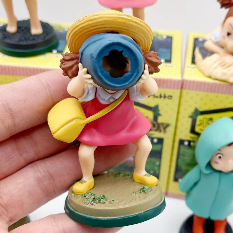 New Arrival  Anime Cute movie Character Fireflies girl and Ponyo PVC figure Model Desktop Decoration Kids Toys Birthday Gifts