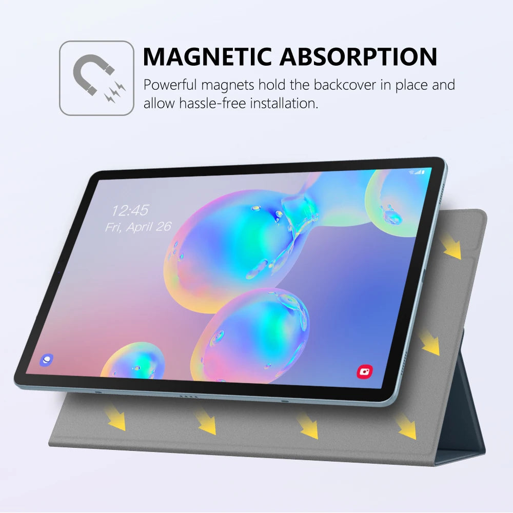 Case For Samsung Galaxy Tab S6,Ultra Thin Magnetic Stand Cover With Pencil Holder For Galaxy Tab S6 Anti-Fall Smart Case