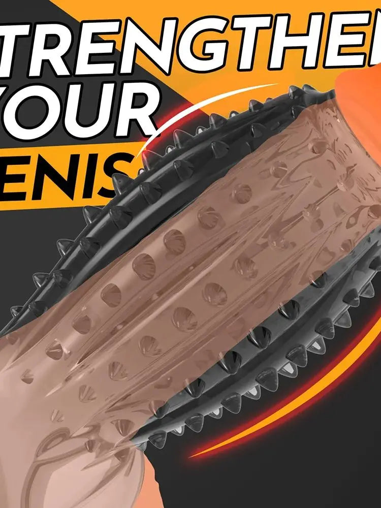 Cock Ring For Men Spike Cock Sex toys For Men Penian Rings Adult Supplies Delayed Ejaculation Linen Nozzle Sleeve For Penis