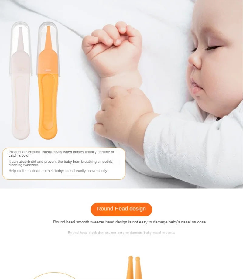 Clearance_Baby Dig Booger Clip Infants Ear Nose Navel Clean Tools Kids Safety Tweezers Cleaning Forceps Toddler Nasal Cavity Car