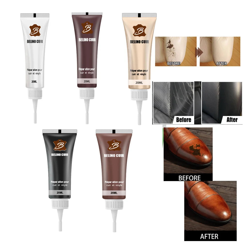 20ml Car Advanced Leather Repair Cream Repair Filler Sofa Auto Seat Leather Complementary Repair Refurbishing Car Polishing Kit