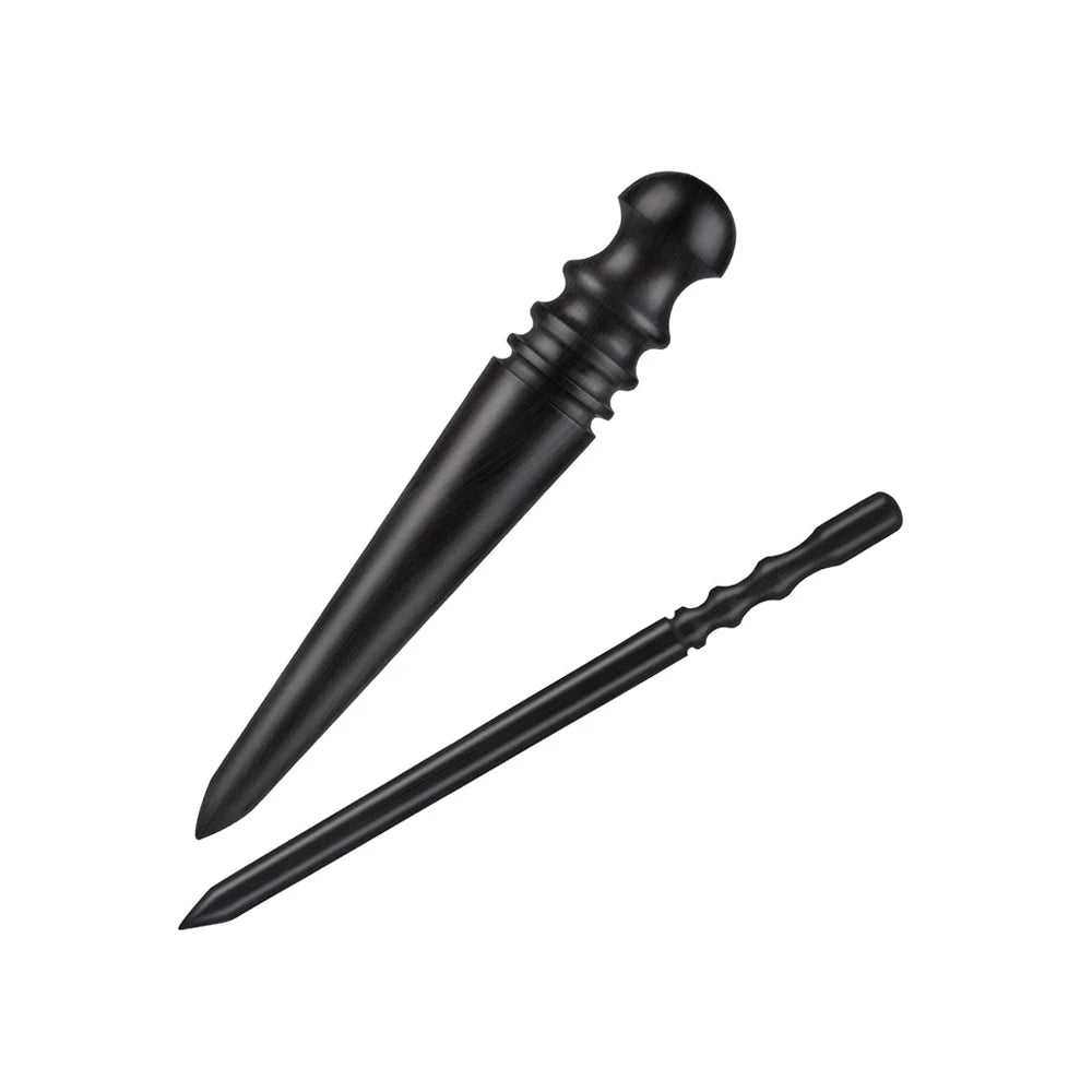 LMDZ Leather Edge Burnisher Black Wood Edge Slicker Leather Craft Tool Leather Polished Grinding Tools