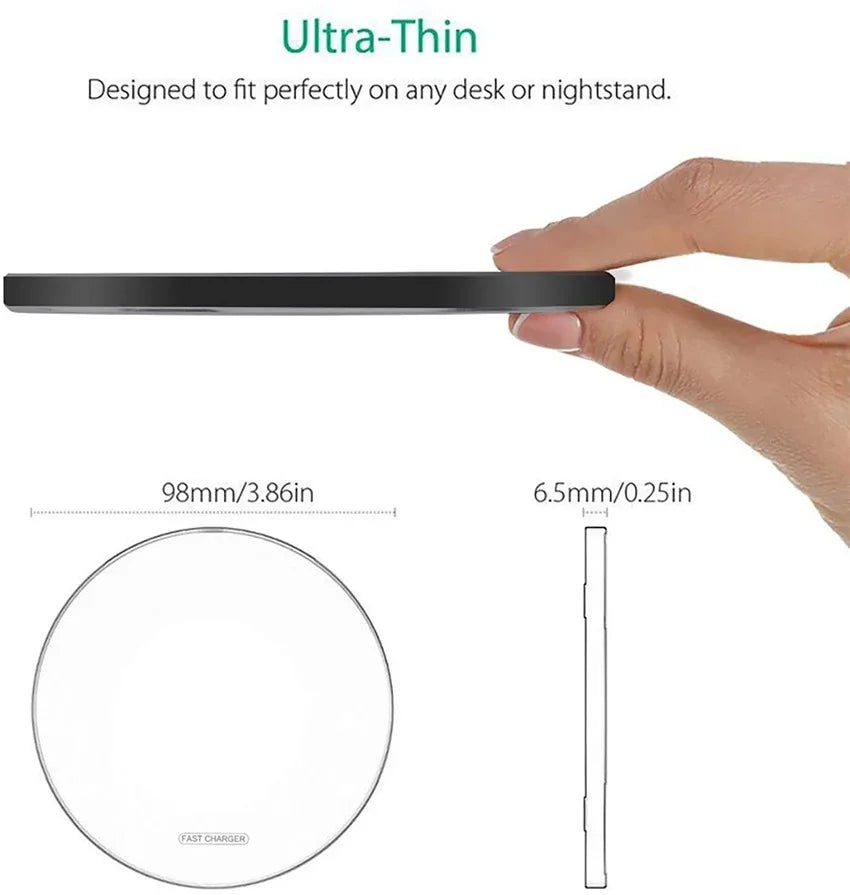 30W Wireless Charger For iPhone 14 13 12 11 Pro XS Max Mini X XR Induction Fast Wireless Charging Pad For Samsung Xiaomi Huawei