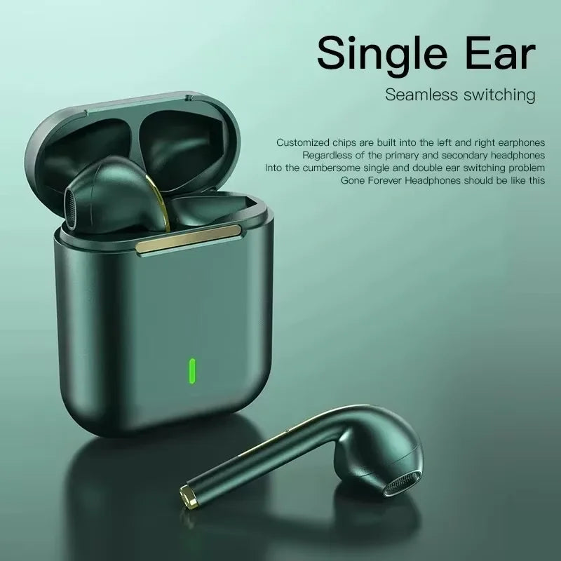 J18 wireless earphones, Bluetooth earphones, 9D noise cancelling gaming earphones with microphone, outdoor sports earphones