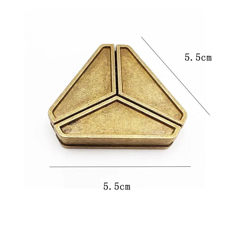 Alloy Triangle Lock Puzzle Brain Teasers Adults IQ For Children Quebra Cabeça Rompecabezas Metal Juegos De Ingenio Y Logica