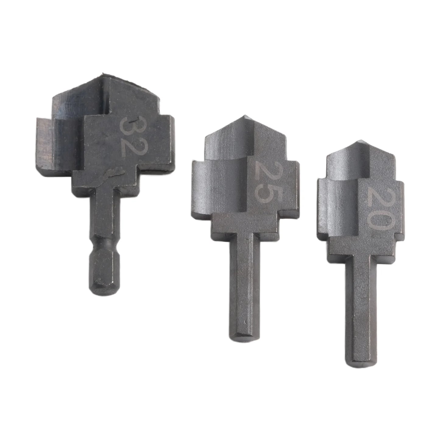 3pcs PPR Lifting Drill Bit Step Socket Water Pipe Expansion Connector Drill Punch Plumber Reamer Ream Hole Elbow Tee Tool