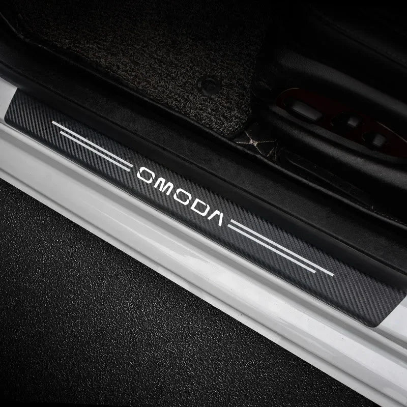 Carbon Fiber Car Trunk Bumper Protective Sticker Anti Scratch Sticker Tape For Chery OMODA 5 S5 O5 E5 C5 PRO PHEV Accessories