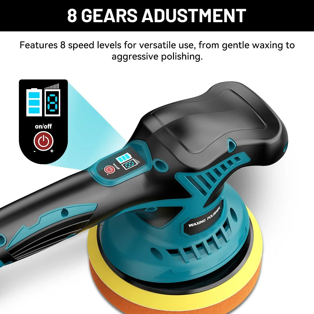 8 Gear Brushless Car Polisher Electric Polisher Automobile Car Polishing Sealing Glaze Machine For Makita 18v Battery Pin