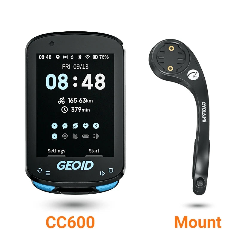 GEOID CC600 Smart Colorful Bike Computer Waterproof Wireless GPS Speedometer Support Automatically WIFI ANT+ Cycling Odometer
