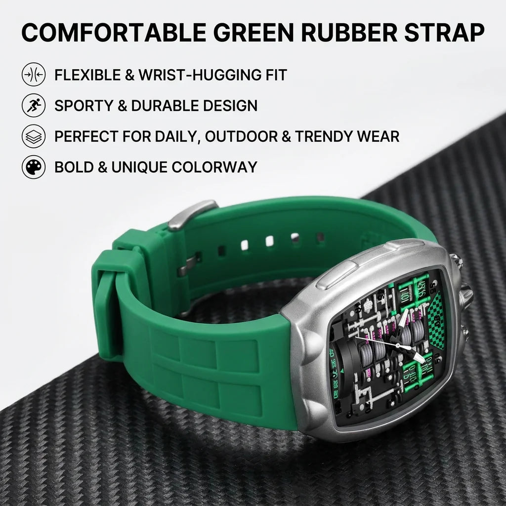 1pcs Men's black dial alloy strap vintage fashion tonneau sporty details Quartz Watch for business party holiday