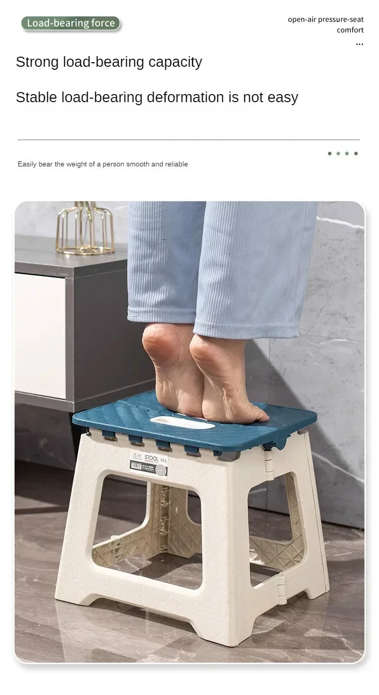 2024 Hot Netflix Thickened Folding Stool Mini Portable Outdoor Picnic Camping Chair Portable Bench Train Mat Stool Gifts